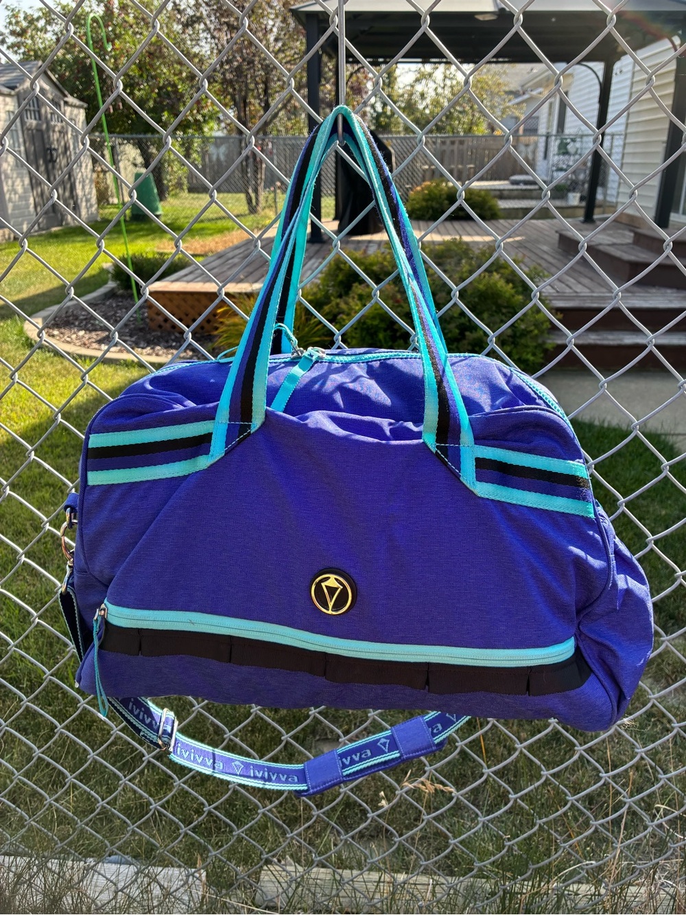 Ivivva By Lululemon Royal Blue "In The Game" Duffle Gym Overnight Weekender Bag